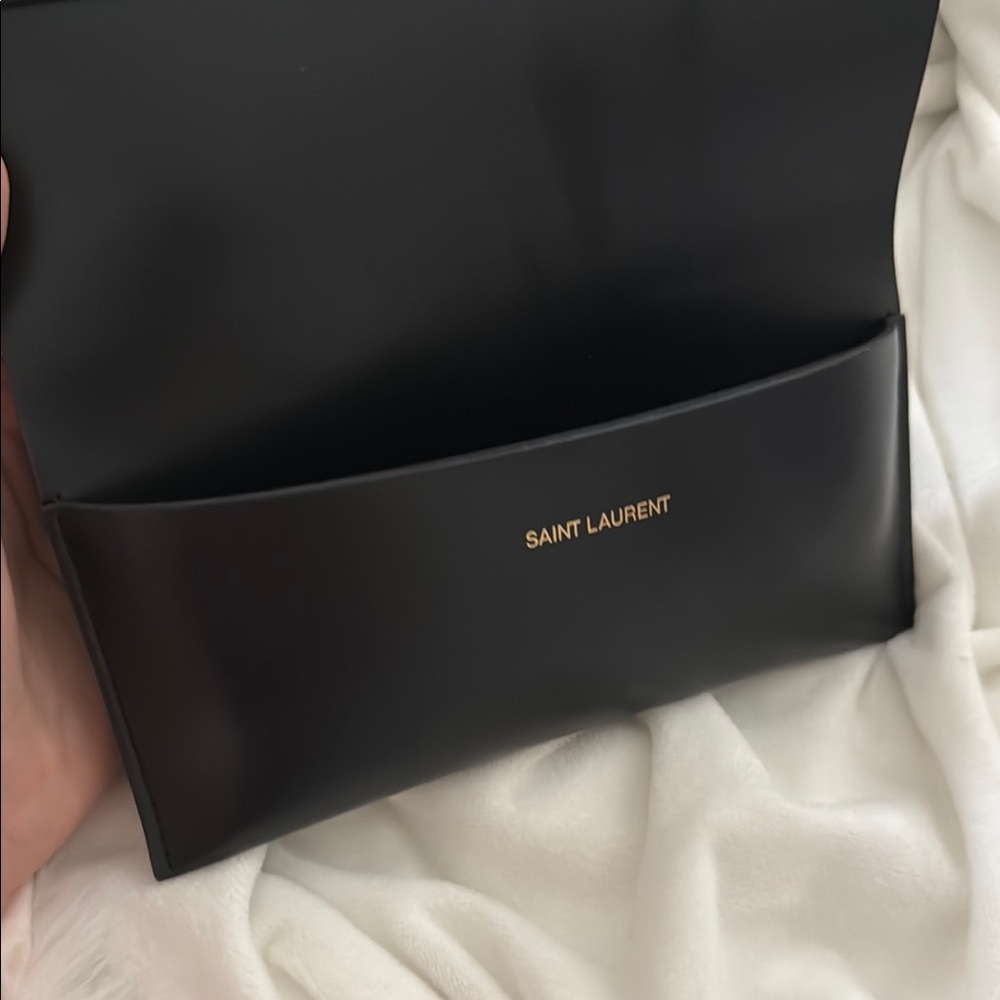 Saint Laurent Gold and Black Shield Sunglasses - Picture 5 of 6